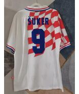 Croatia 1998/99 Away Short Sleeve Shirt Name Set SUKER#9 - $33.25