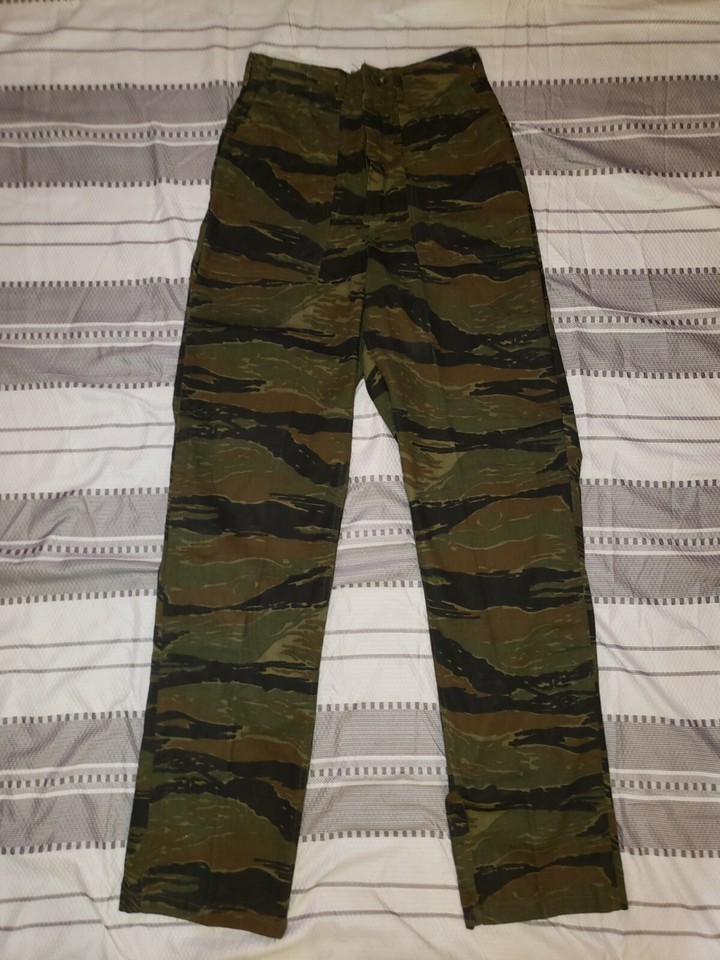 VIETNAM ERA TIGER STRIPE PANTS VNMC ARVN 26x34 HOT WEATHER JUNGLE RATED - $65.06