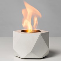 Kizzby Tabletop Fire Pit Bowl: Concrete Tabletop Fireplace, With Extingu... - £33.77 GBP