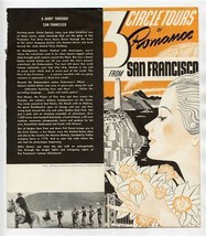3 Circle Tours of Romance from San Francisco Brochure 1938 - £21.67 GBP
