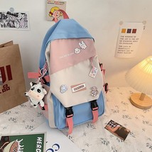 2022 New Female Nylon Backpack Korean Version Large Capacity Travel Bag Middle S - £28.34 GBP