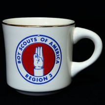 Boy Scouts of America VTG BSA Ceramic Mug Region 3 Three Finger Coffee Cup - £12.80 GBP