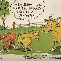 Vintage Postcard Cows Farm Funny Cartoon Art Bob Petley Humorous - £11.93 GBP