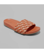 Universal Thread Women&#39;s Polly Slide Sandals Size 7.5 WIDE Red Colors New - $342.26 MXN