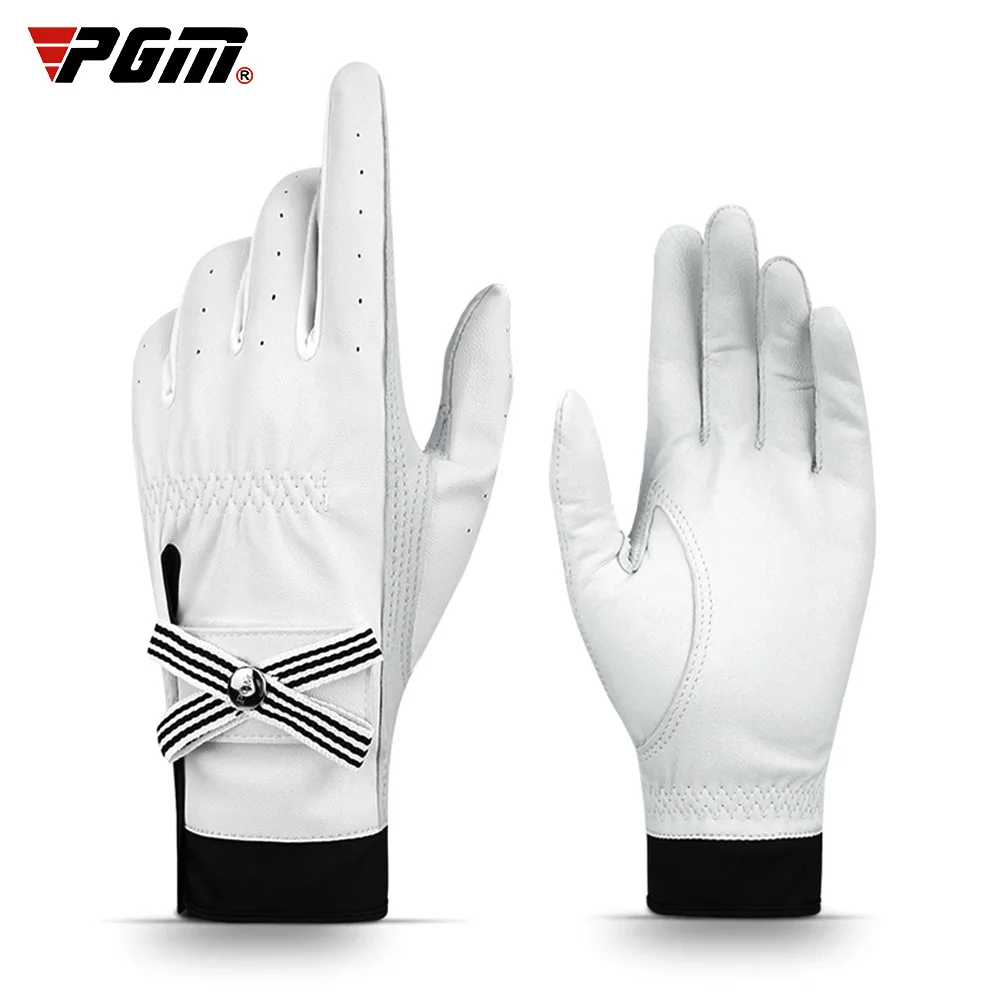Sporting PGM Golf Gloves Women Sheepskin Breathable Palm Ladies Genuine Leather  - £42.31 GBP