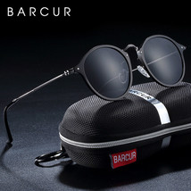 BARCUR Aluminum Vintage Sunglasses for Men Round Sunglasses Men Retro Gl... - £25.05 GBP