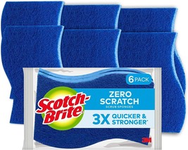 Scotch-Brite Zero Scratch Scrub Sponges for Cleaning Kitchen, Bathroom, and Hous - £13.62 GBP