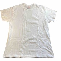 Hanes Comfort Soft  T-Shirt Men&#39;s Large Cotton Plain Crew Neck Tag Less ... - $6.92
