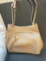 INC Trippii faux-leather chain strap women&#39;s tote shoulder bag - CAMEL (... - $29.70