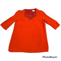 Kate Spade Embellished Red Orange Blouse Top Sz 2 - $15.00