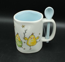 Chirpity-Chirp Chirp Easter Egg &amp; Chicks Coffee Mug and Spoon Arlington Designs - £7.14 GBP