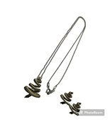 925 Sterling Necklace And Earring B.A.B Ballou Vermeil Set - $226.38 CAD