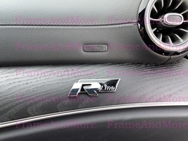 1x 3D R-Line (black/chrome) Metal Made Dashboard Emblem Badge Interior E... - $13.16