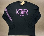 Nike Max90 Men Long-Sleeve Basketball Shirt FN0819-010 Black Purple NWT ... - $26.95