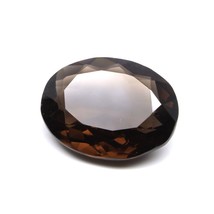 17Ct Natural Smoky Quartz Crystal Oval Gemstone - £9.13 GBP