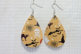 Faux Leather Dangle Earrings (new) Cats, Bats &amp; More #3 - £4.42 GBP