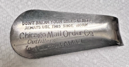 Vintage Chicago Mail Order Co Outfitter Metal Shoehorn Advertisement Sho... - $229.53 MXN