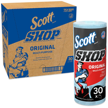 Scott 75130 Shop Roll Towels, DRC, 1-PLY, Blue, 30 Rolls (75130) - £61.31 GBP