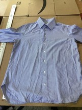 IKE Behar Dress Shirt Neiman Marcus Button Down 17 34/35 XL Blue Houndst... - $11.87