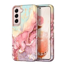 For Samsung Galaxy S22+/S22 Plus 5G Case, Marble Pattern 3 In 1 Heavy Duty Shock - £20.36 GBP