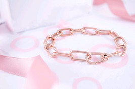 14k Rose Gold Plated ME Link Chain Bracelet Only Compatible Me Charms - £21.86 GBP+