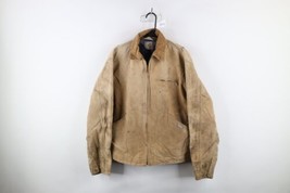 Vtg 80s Carhartt 100 Year Mens Large Thrashed Blanket Lined Detroit Jacket USA - £267.64 GBP