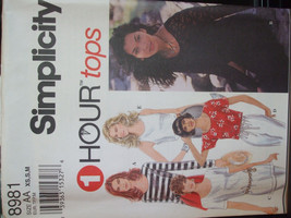 Simplicity 8981 Misses Set of Tops Pattern - Size XS/S/M - $11.10