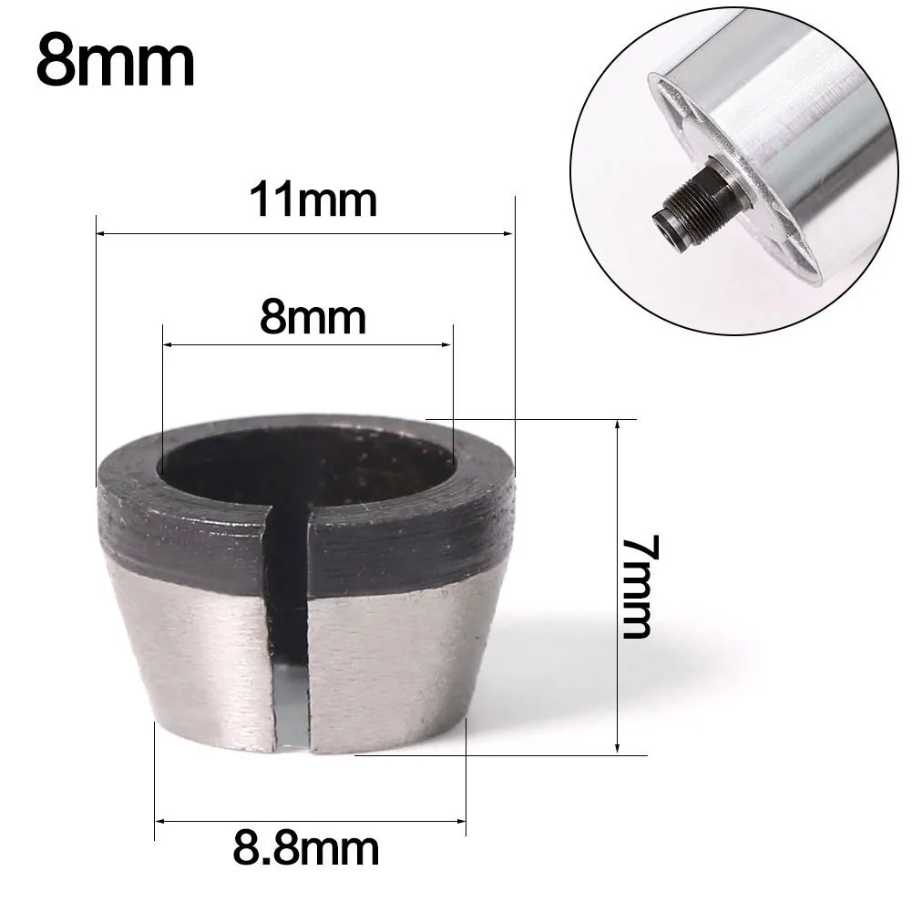 House Home 5pcs Set Collets 6.35mm 8mm 6mm Collet Chuck Engraving Trimming Ahine - £19.95 GBP