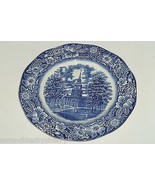 Liberty Blue Dinner Plate Independance Hall England Staffordshire Vintage - $14.95