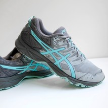 Asics Gel Sonoma 3 Women&#39;s Trail Running Shoes T776N Gray/Turquoise Size 12 - £39.65 GBP