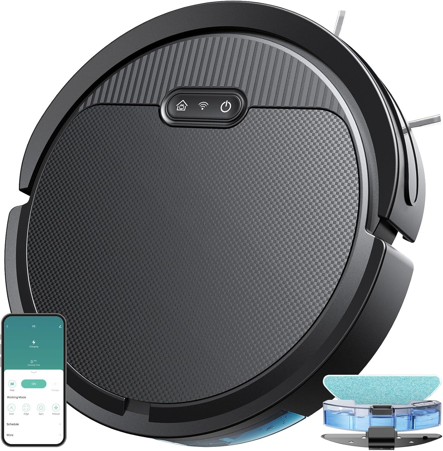Robot Vacuum and Mop Combo,Self-Charging,5000pa Strong...  - $326.12+
