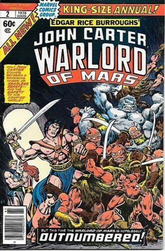 Primary image for John Carter Warlord of Mars Comic Book Annual #2 Marvel Comics 1978 VERY FINE