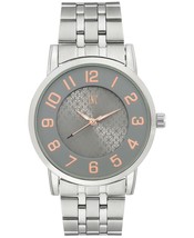 I. N.c. Internacional Concepts Hombres Tono Plata Eslabón Pulsera Reloj ... - £15.79 GBP