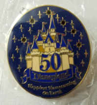 DISNEYLAND 50th Homecoming Lighted Pinback Button, New in Package - £6.02 GBP