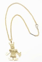 Authentic! Pomellato 18k YG Gold Animated XL King Pendant Link Necklace - £5,578.14 GBP
