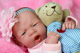 My Angel Baby Girl Soft Vinyl Lifelike Newborn Reborn Pacifier Doll Washable - £112.24 GBP