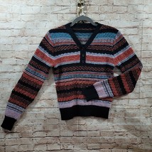 Vintage Womans Knitted Sweater No Tags ?S-M? Horizontal Stripes Cropped ... - $12.48