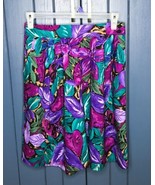 Vintage Hawaiian Tropical Skirt Medium Bold Colors Late Eighties Funky U... - $14.85