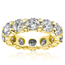 2 Carat G-H Diamond Full Eternity Wedding Engagement Band Ring 14K Yellow Gold - £1,057.60 GBP