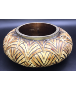 Austin Prod Carolyn Kinder Coll Brown Arch Pattern Bulbous Large Cachepo... - £20.35 GBP