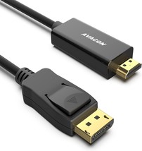 Avacon Display Port DP to HDMI Adapter Cable 4K 60hz DP1.2 to HDMI 1.4-6 Feet - £8.53 GBP