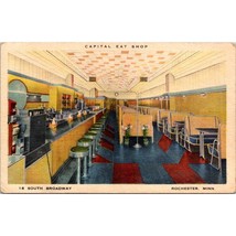 Vintage Cutshall Linen Postcard, Capital Eat Shop South Broadway Rochest... - $14.52