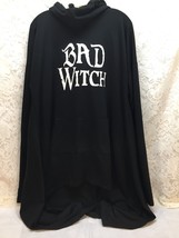 Women&#39;s Girls Black Cloak Cape Coat Long Hoodie &quot;BAD WITCH&quot; Graphic - £45.32 GBP