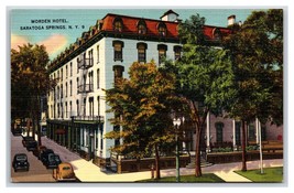 Worden Hotel Saratoga Springs New York NY UNP Linen Postcard P27 - £1.53 GBP