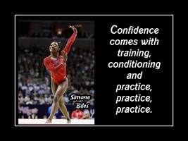 Rare Inspirational Simone Biles Gymnastics Motivation Quote Poster, Unique Gift - $19.99+