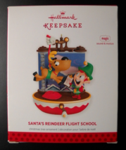 Hallmark Keepsake Chritmas Ornament 2013 Santa&#39;s Reindeer Flight School Magic - £8.78 GBP