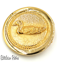 Heather Vintage Belt Buckle with Swimming Duck and Perfect Gift For A Hunter - £15.02 GBP