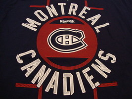 NHL Montreal Canadiens Hockey League Fan Reebok Apparel Blue T Shirt L - £13.44 GBP