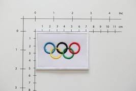 Olympic Flag Olympic Ring Flag Patch Embroidered - £12.78 GBP