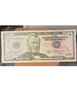 $50 Dollar Bill 2017A  Low Serial PE 03135474 A - $110.88 CAD